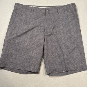 Callaway Golf Shorts Men 38 Gray HERRINGBONE Stretch Performance Polyester Blend